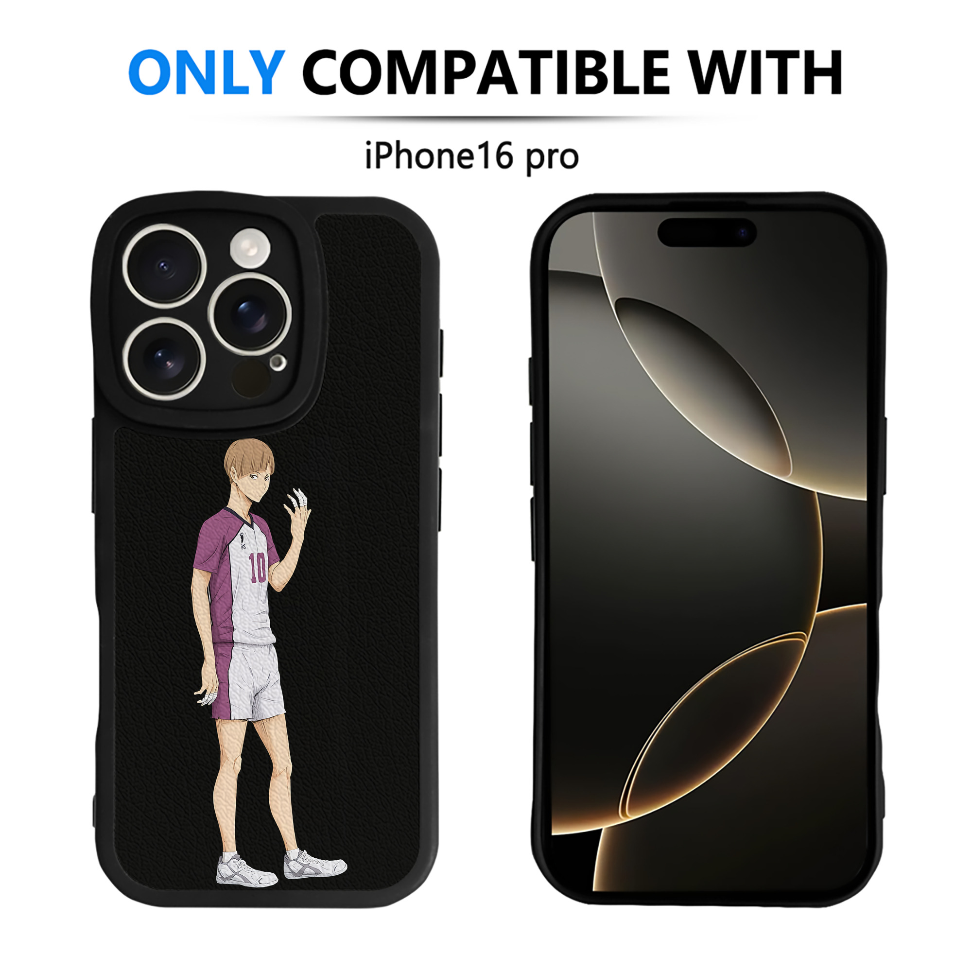 （画像用） ハイキュー!! Haikyu!! 【iPhone 16シリーズ対応】シリコンスマホケース（レザー調） 材質：シリコン